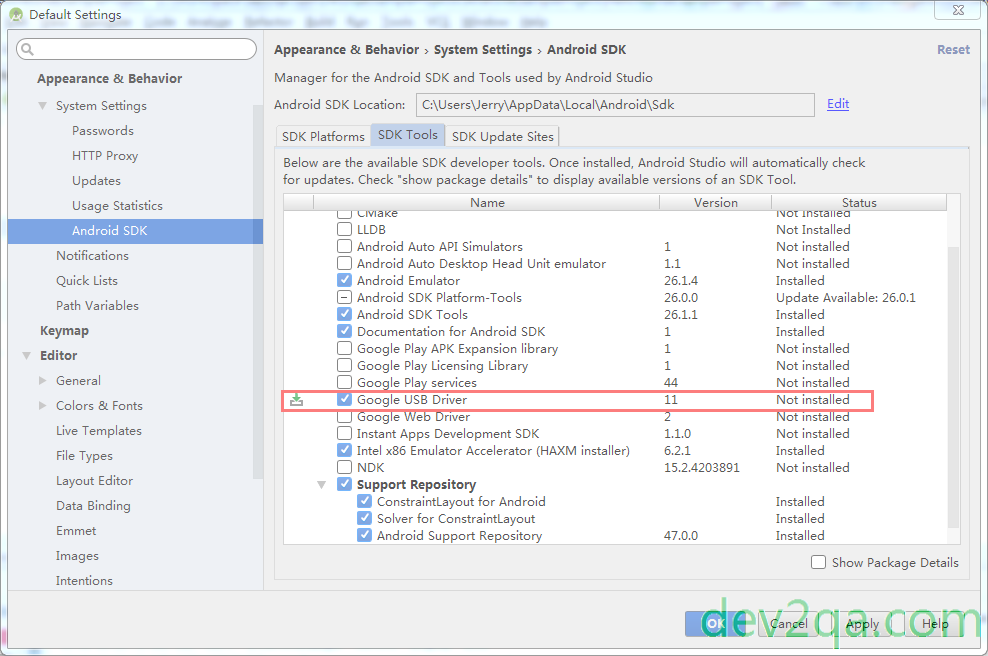 Adb driver download for android studio 2